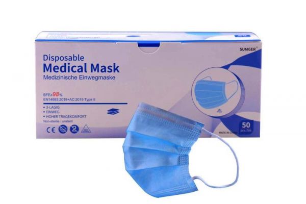 Sumger Op Maske medizinisch blau