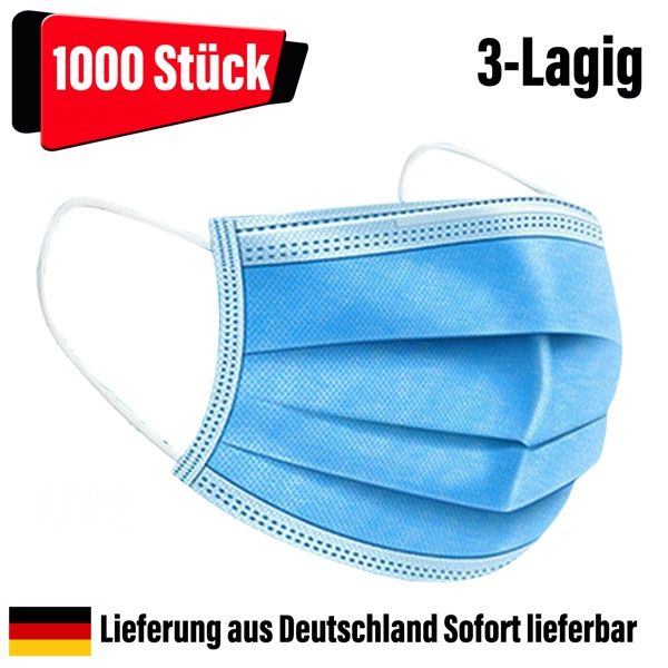 OP Masken 1000 Stück blau 3-lagig