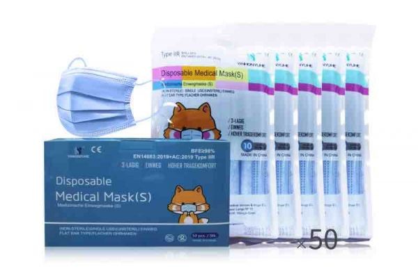YINHONYUHE Kinder OP Masken medizinisch blau