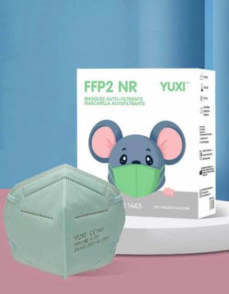 Yuxi Kinder FFP2 Maske grün