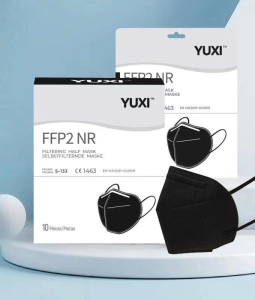 Yuxi FFP2 Maske Erwachsene schwarz