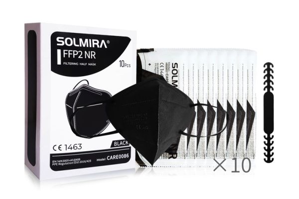 Solmira FFP2 Atemschutzmaske schwarz